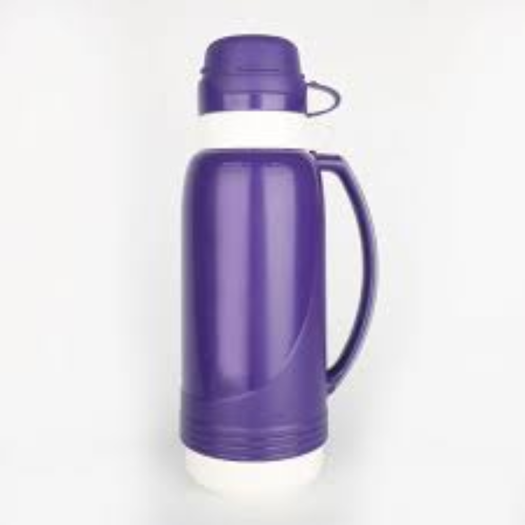 THERMOS GLASS VACUUM INSULATED FLASK 1.8L PURPLE